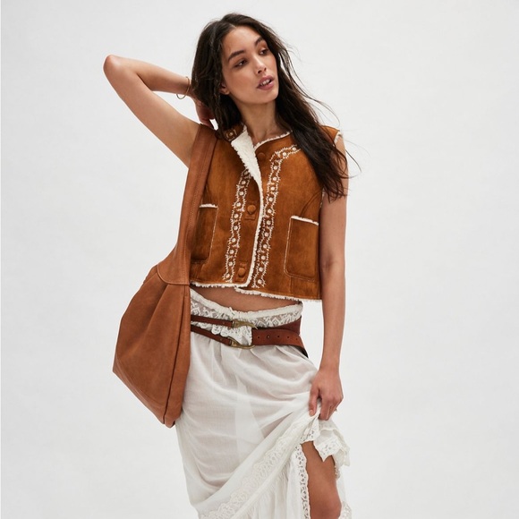 NWT | Free People Travelers Suede Vest - Picture 3 of 6